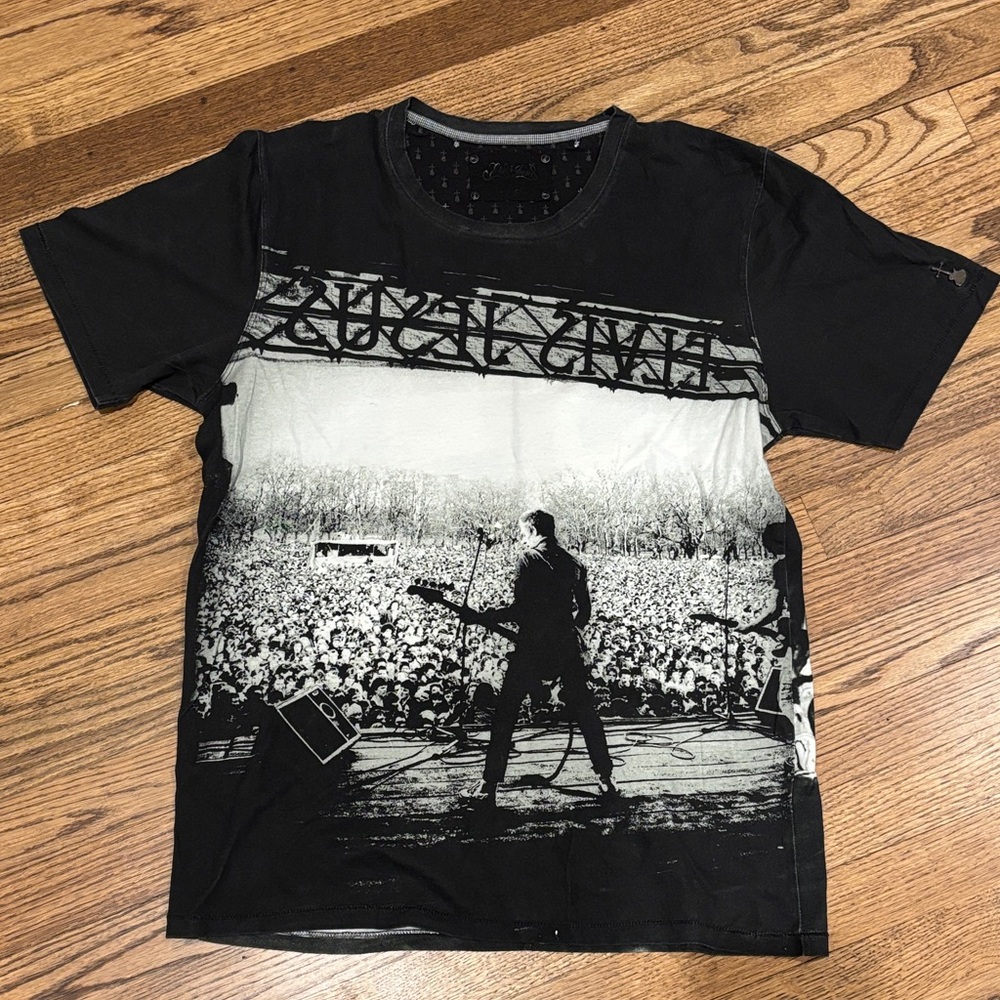 Vintage Elvis Jesus Black Graphic Men's T-Shirt XL